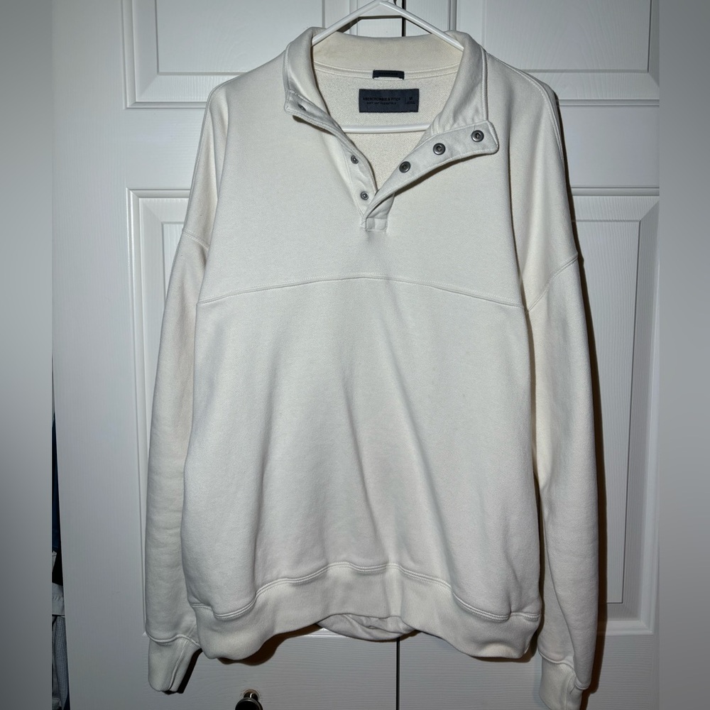 Oversized Abercrombie Button-Up Sweater - image 2